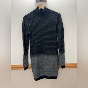 EUC Susana Monaco Polka Dot Merino Wool Midi Sweater Dress size large